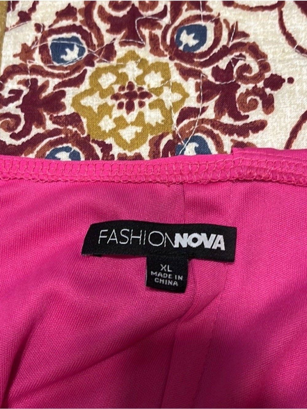 Beautiful Ruffled High/Low Maxi Dress. Bright pink Polyester Chiffon fabric.  XL - Picture 5 of 6